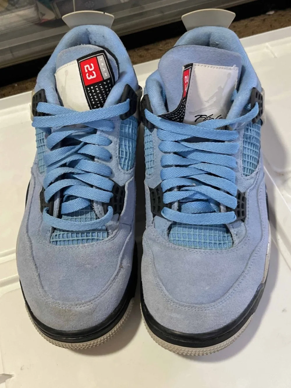 Nike Air Jordan 4 Retro University Blue UNC MENS Sz 7.5 CT8527-400 Shoes